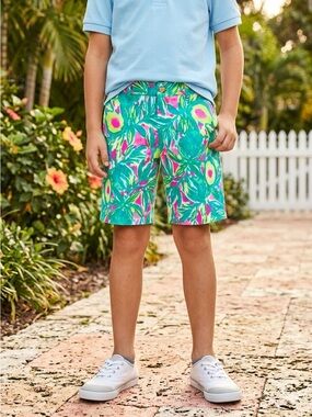 Lilly Pulitzer Beaumont Shorts Pink Sunset Guac and Roll Shorts NWT (Kids)